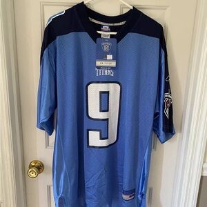 NWT Men’s Vintage Reebok Steve Mcnair Light Blue Titans NFL Mesh Jersey Sz L